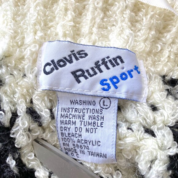 Vintage Fuzzy Sweater Loop Knit Sweater Fluffy Sweater Shaggy Sweater 80s Retro - Picture 9 of 11